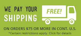 Free Shipping on all orders $75 or more!